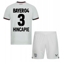 Camiseta Bayer Leverkusen Piero Hincapie #3 Segunda Equipación Replica 2023-24 para niños mangas cortas (+ Pantalones cortos)